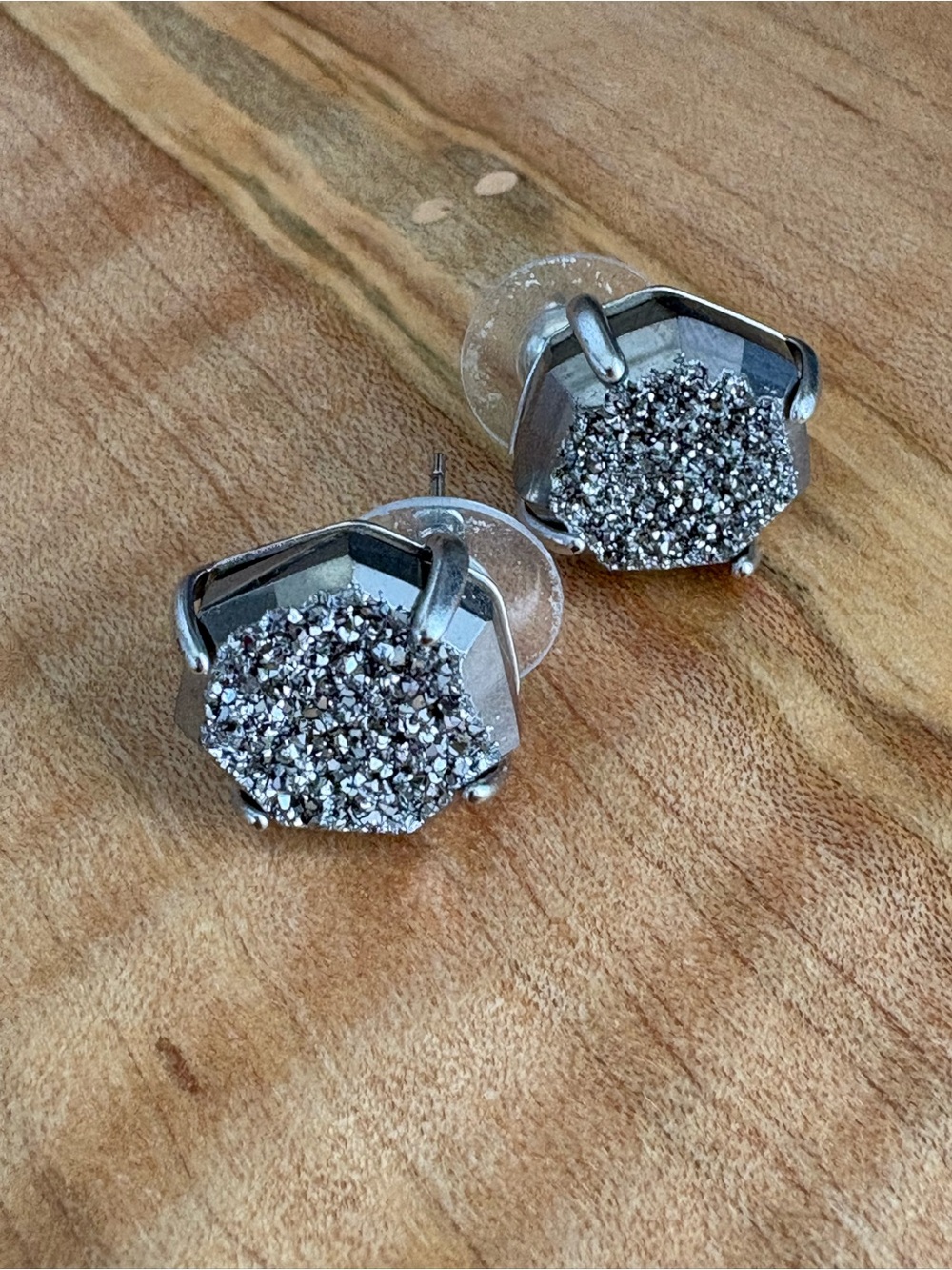 Kendra Scott Silver Druzy Stud Earrings - Women Jewelry